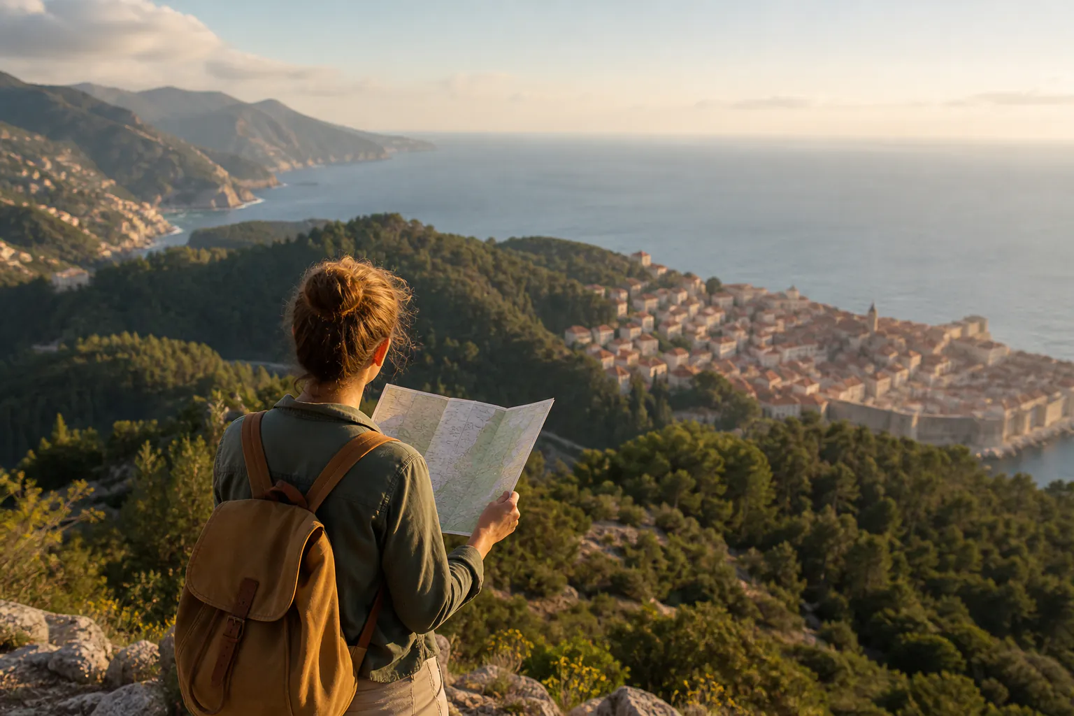Cartes et photographies utilisées pour comparer des destinations