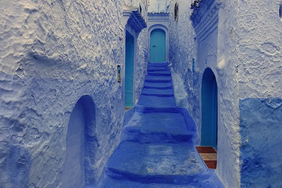 Rue aux façades bleues de Chefchaouen